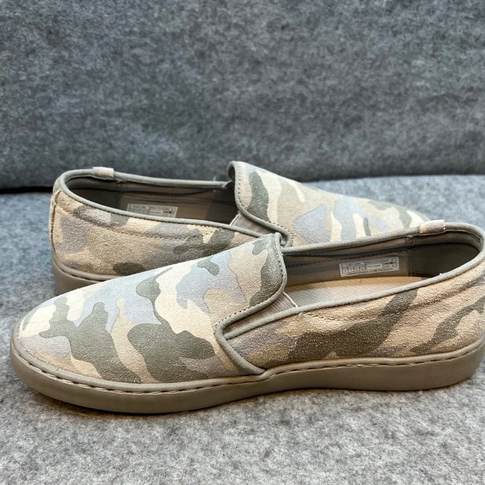 Vionic Slip On Suede Sneakers Camo‎ Print Casual Comfort Shoes Women's Size 9